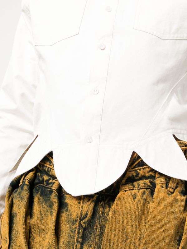 JUNTAE KIM corset-style Longsleeved Shirt - Farfetch