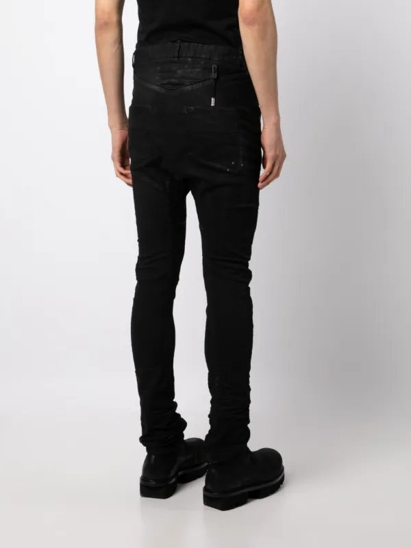 Boris Bidjan Saberi drop-crotch Skinny Jeans Black FARFETCH PT