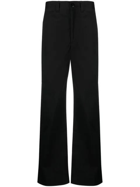 high-waisted cotton trousers