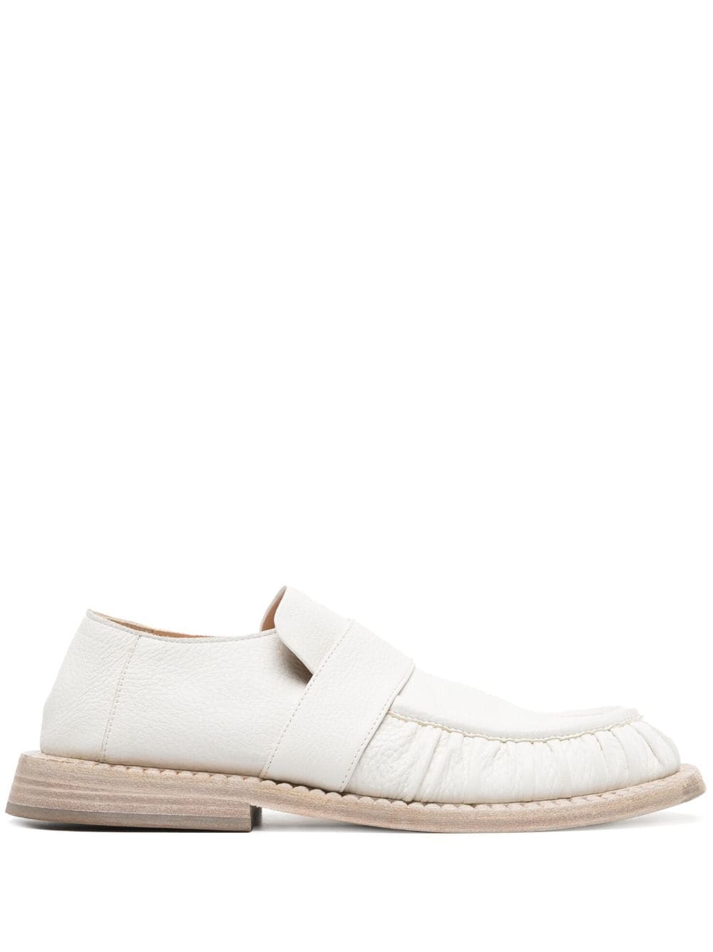 Shop Marsèll Alluce Slip-on Leather Loafers In White