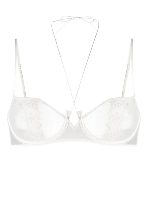 Kiki de Montparnasse halterneck silk balconette bra
