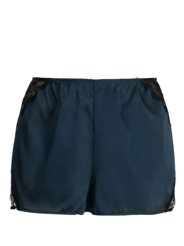 Black silk best sale pyjama shorts