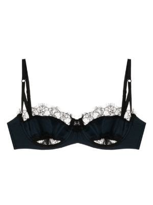 KIKI DE MONTPARNASSE Crocheted lace and mesh underwired soft-cup bra