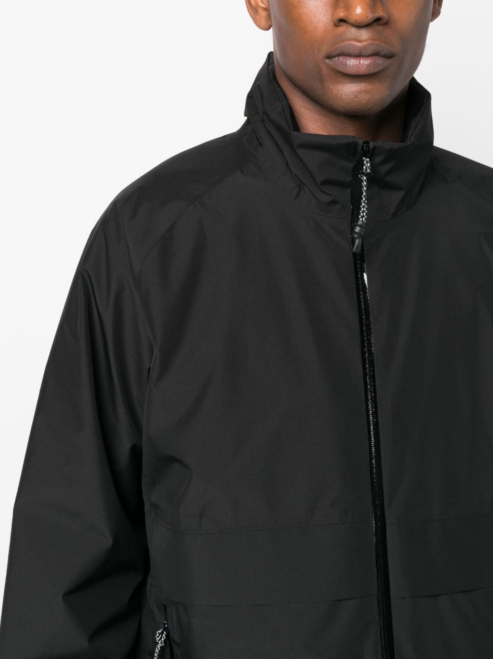 Shop Blaest Zip-up High-neck Lightweight Jacket In Black
