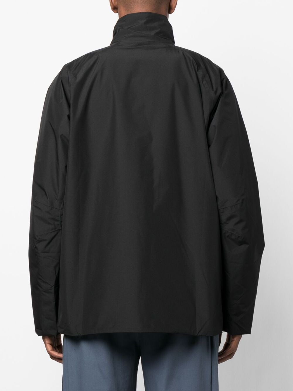 Shop Blaest Zip-up High-neck Lightweight Jacket In Black