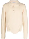 JUNTAE KIM Corset ribbed-knit jumper - Neutrals