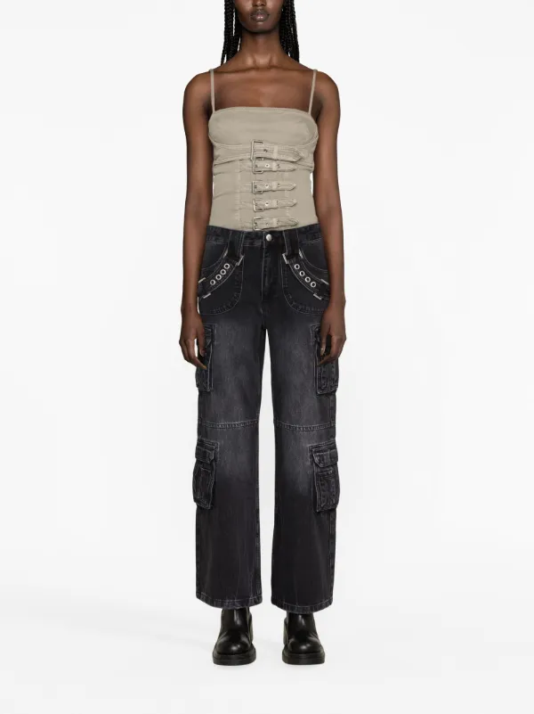 【関税込み】MISBHV ブラック Harness Strap ジーンズ Misbhv - Harness Strap Cargo Trousers Black | HBX - Globally