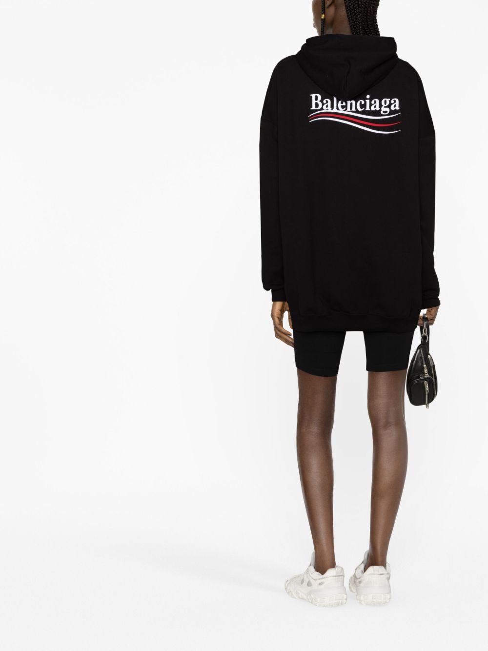 Balenciaga Hoodie met logoprint - Zwart