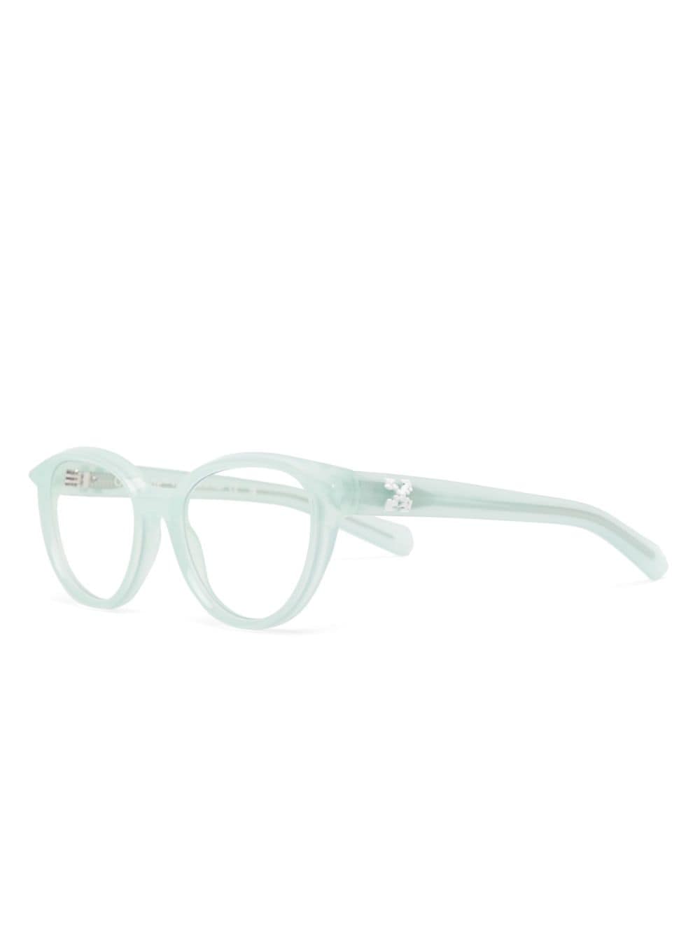 Off-White Style 26 bril met rond montuur - Groen