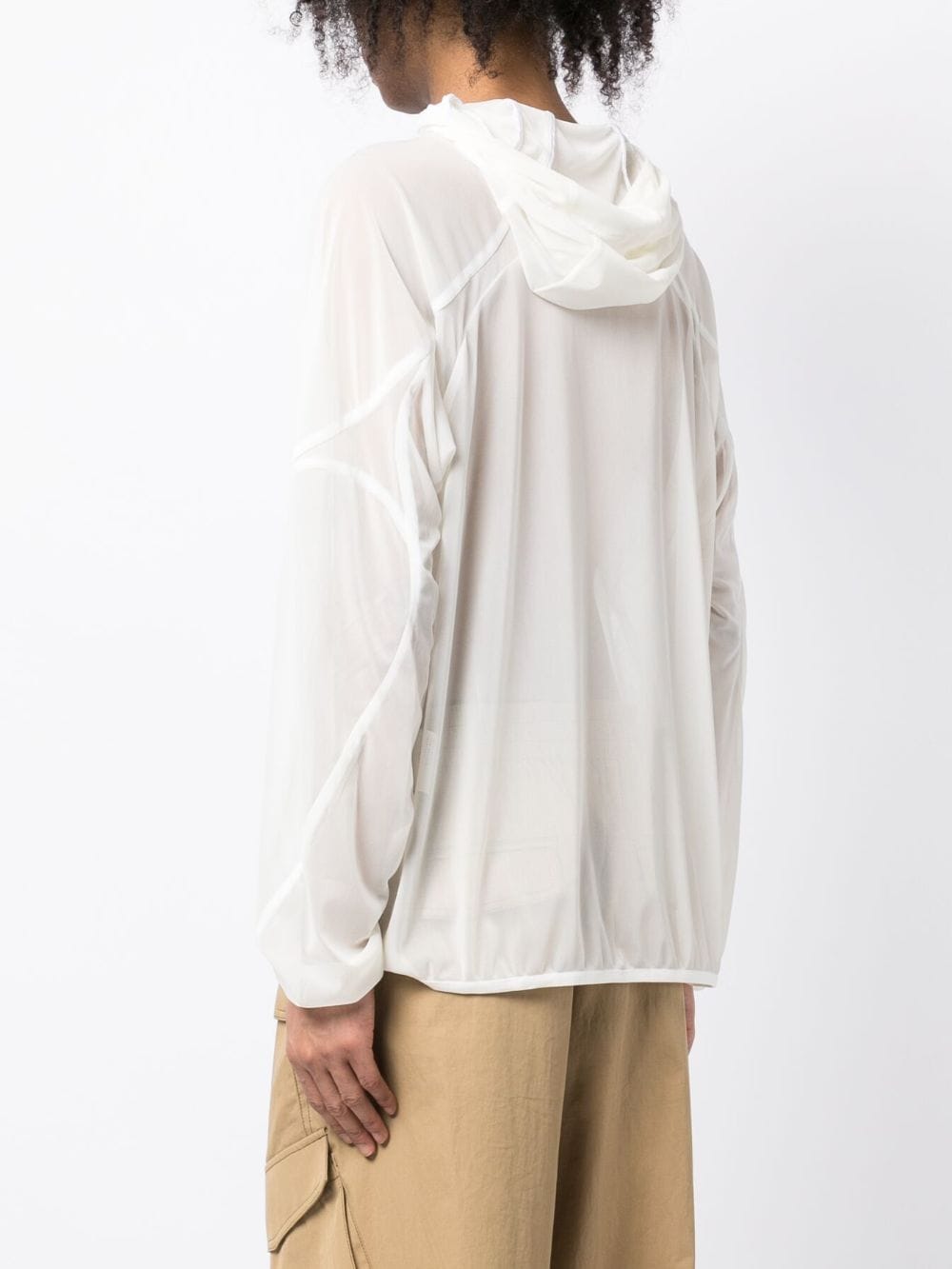 Shop Post Archive Faction Long-sleeve Hooded Jacket In White