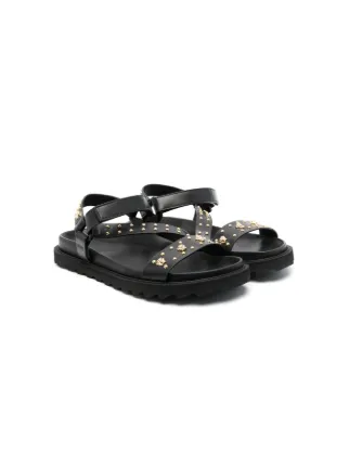 Versace Kids La Medusa Studded Leather Sandals Farfetch