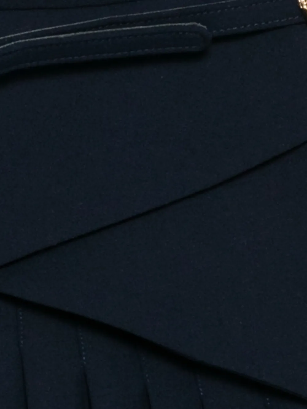 Oscar de la Renta Geplooide jurk met ceintuur Blauw