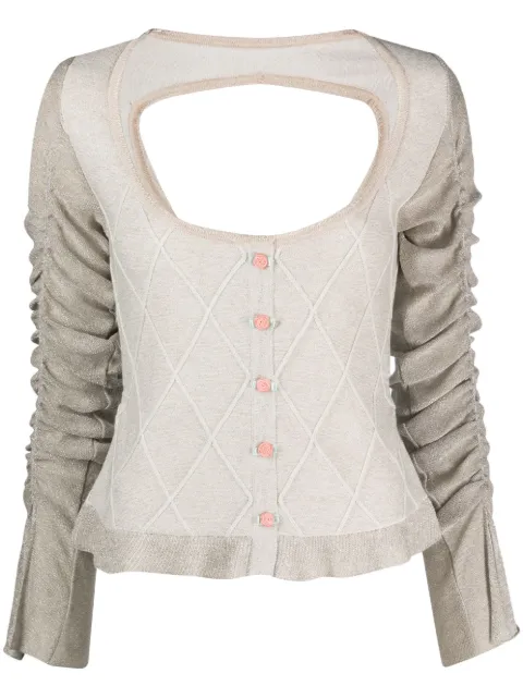 CORMIO Elena draped-sleeve cardigan