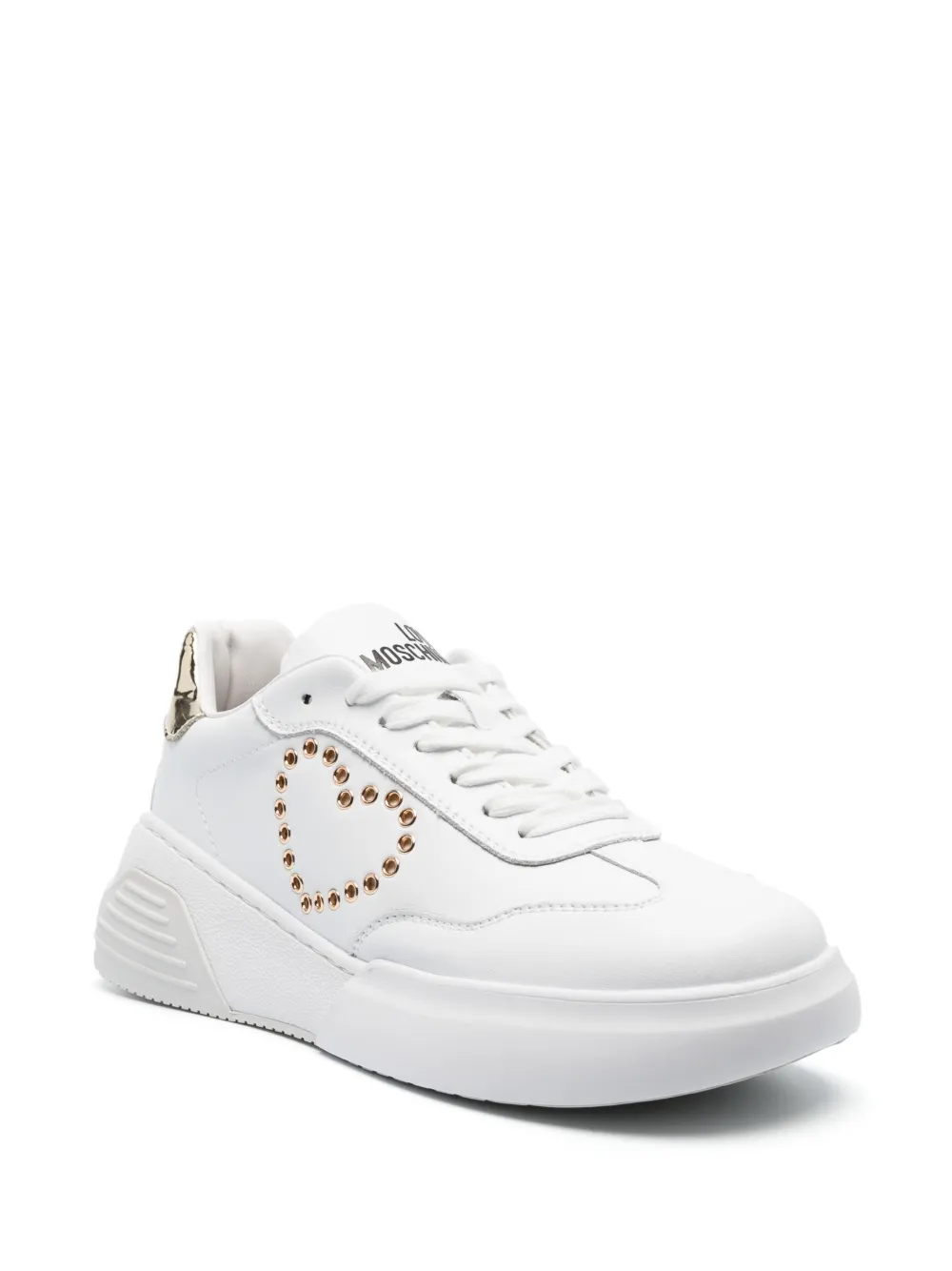 Love Moschino Sneakers met logoprint - Wit