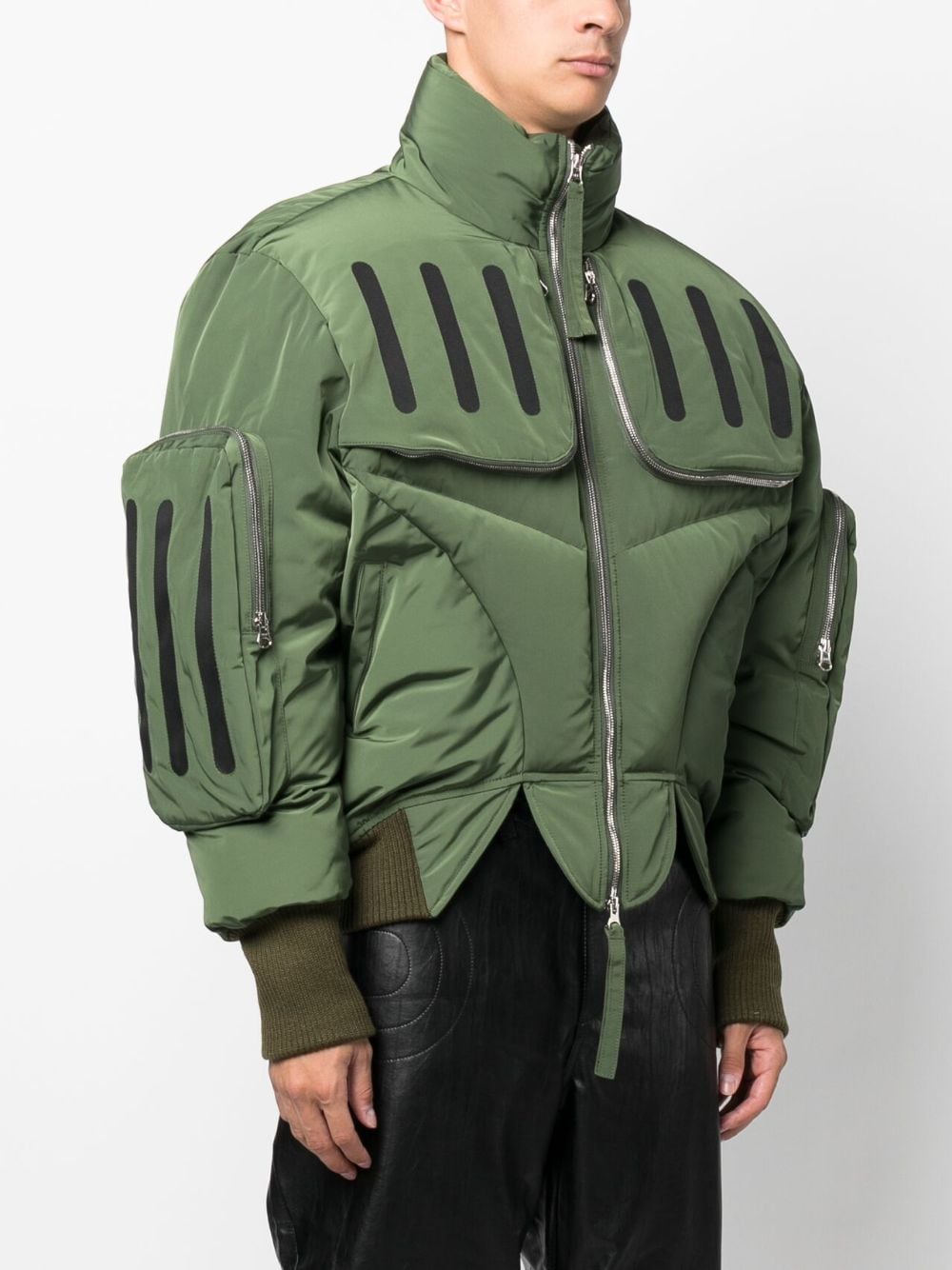 JUNTAE KIM cut-out Detail Gabardine Jacket - Farfetch