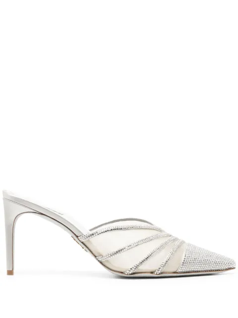 René Caovilla mules Bridal con detalles de cristal