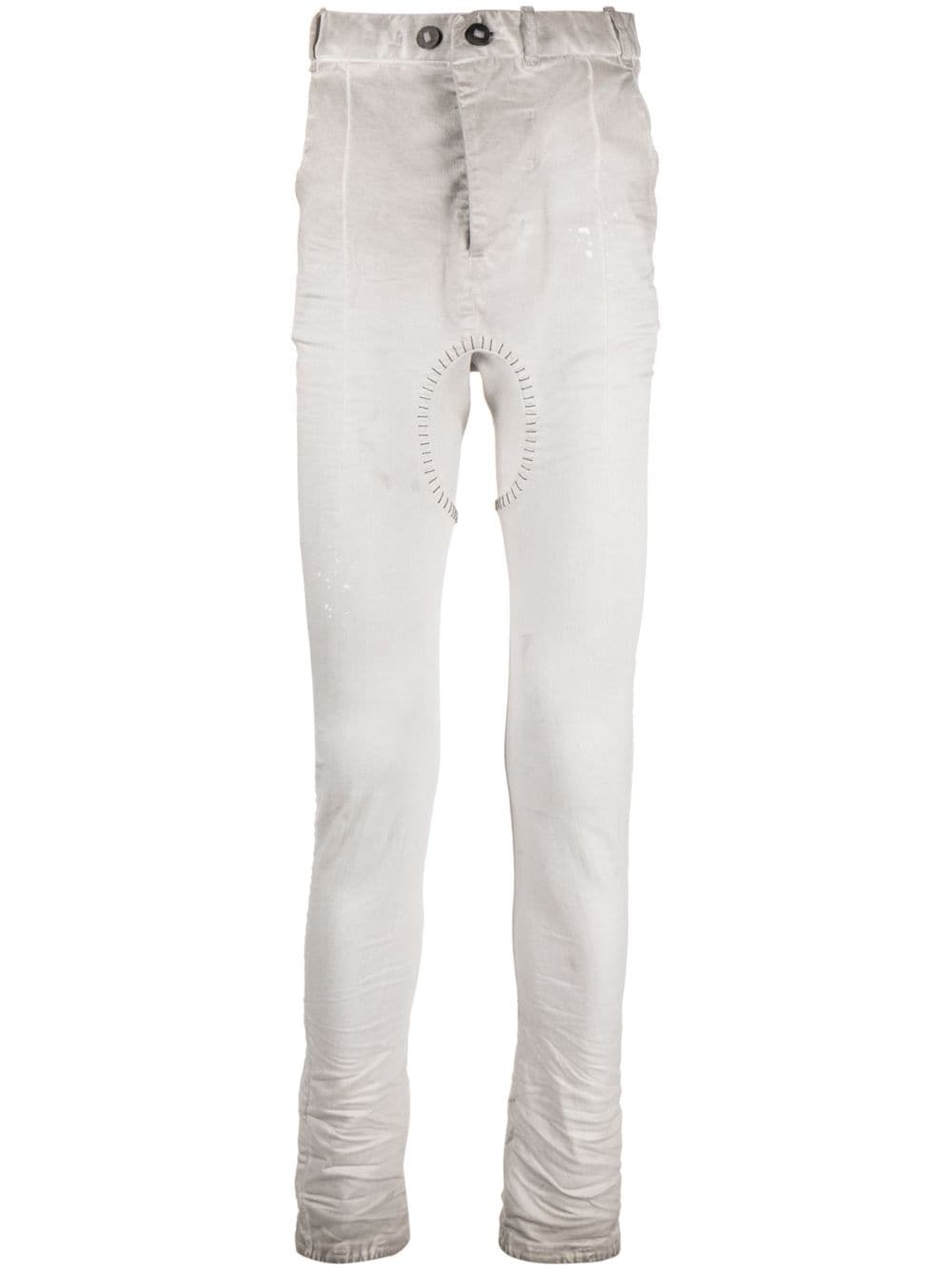 Shop Boris Bidjan Saberi Skinny-cut Denim Jeans In Grey