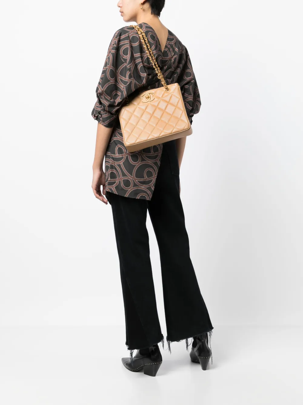 CHANEL Pre-Owned 1995 gewatteerde schoudertas - Bruin