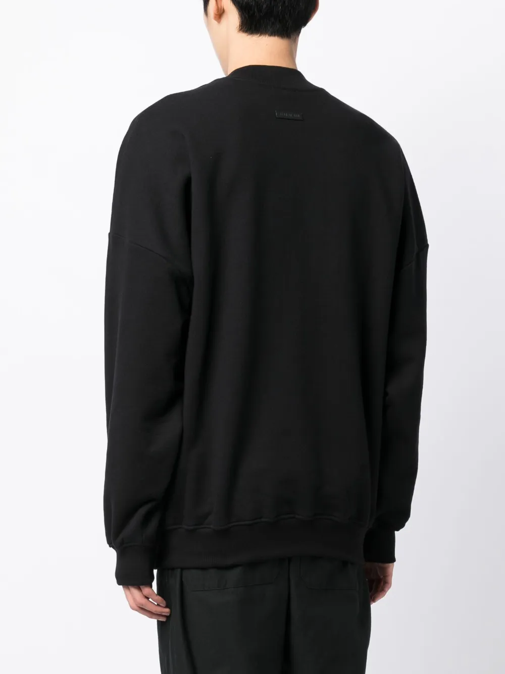 Shop Fear Of God Eternal Slogan-print Sweatshirt In Black