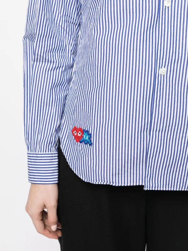 Comme Des Garçons Play x Invader ストライプ シャツ