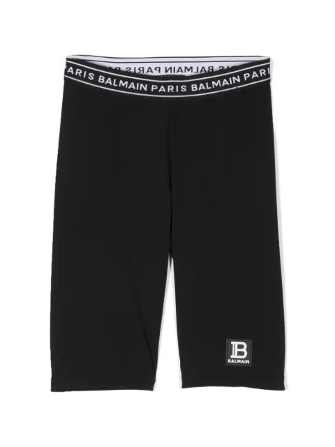 Balmain Kids logo-waistband leggings