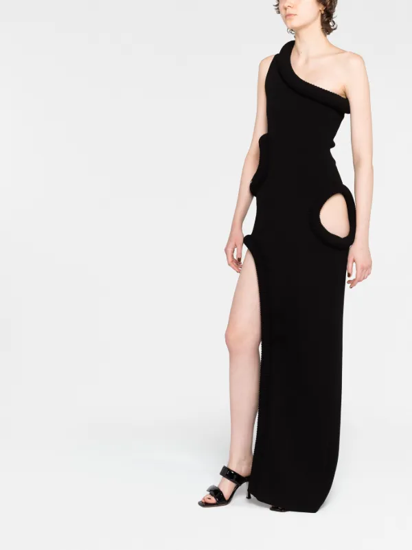 ワンピースその他 OFF WHITE Women Dresses OWHI022F24KNI001 1001 Black Off-White Sleeveless one-shoulder Dress | Black | FARFETCH