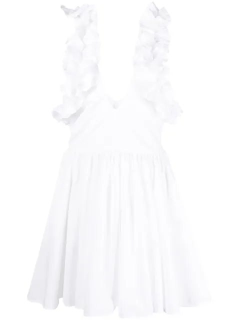 MSGM ruffled-sleeve flared dress