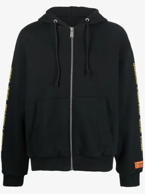 Heron Preston hoodie con logo estampado y cierre