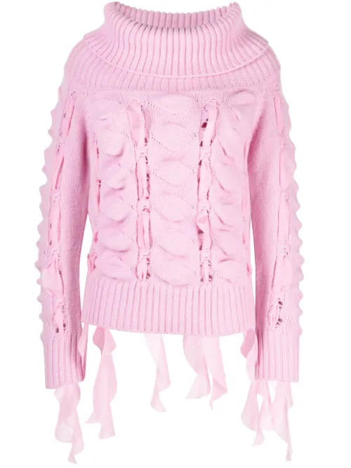 Pull en maille à col roulé - Blumarine - Modalova