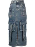 Blumarine denim cargo skirt - Blue
