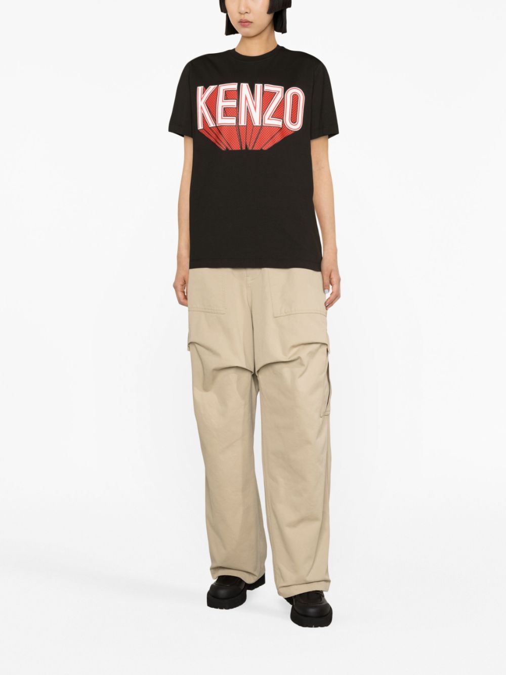 Kenzo logo-print short-sleeve T-shirt - Zwart