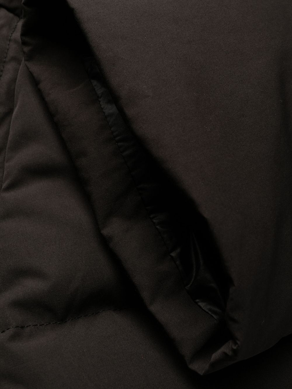 Shop Kenzo Belted Wrap Down Jacket In Black