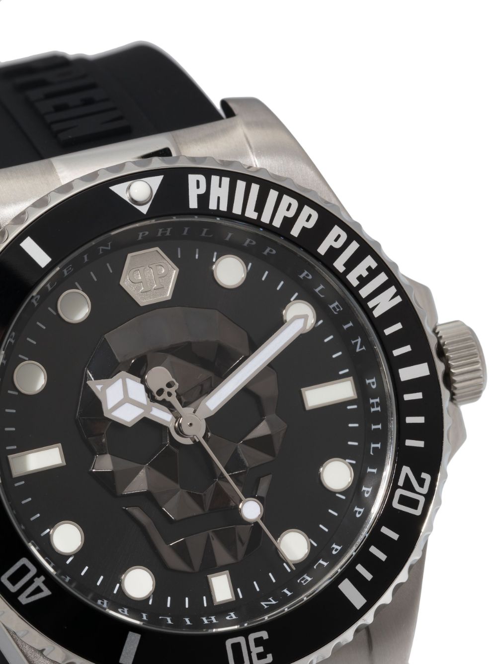 Shop Philipp Plein The $kull Diver 43mm In Black