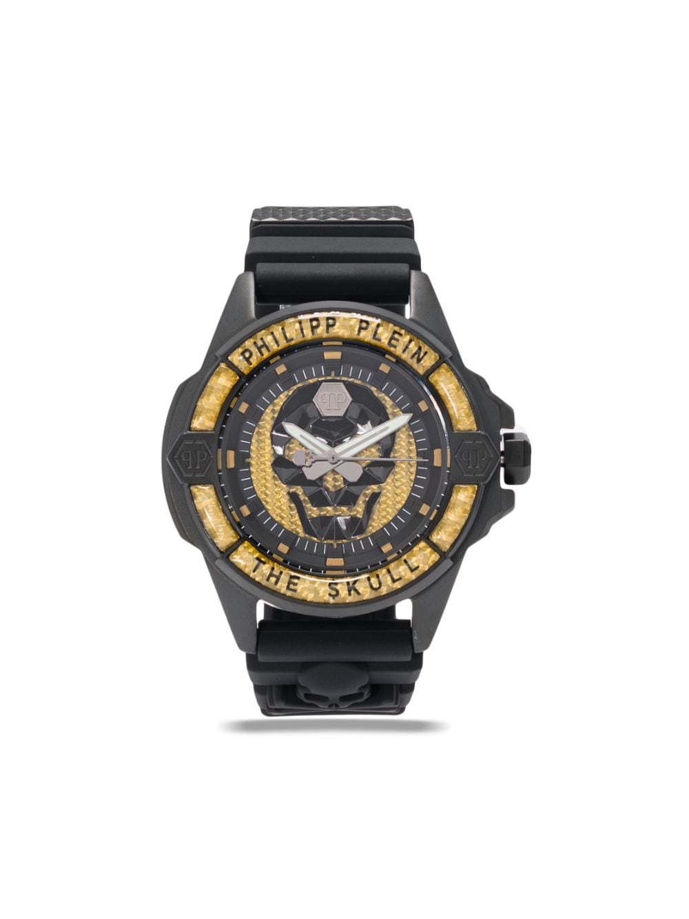 Philipp Plein The $kull Carbon Fiber 44mm In Yellow