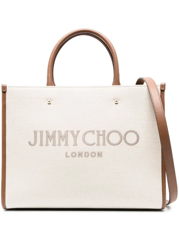 Jimmy Choo Medium Avenue Canvas Tote Bag - Farfetch