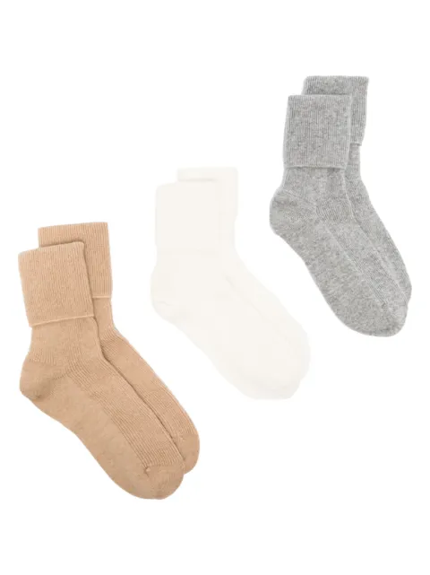 Johnstons of Elgin x Browns cashmere socks set of three