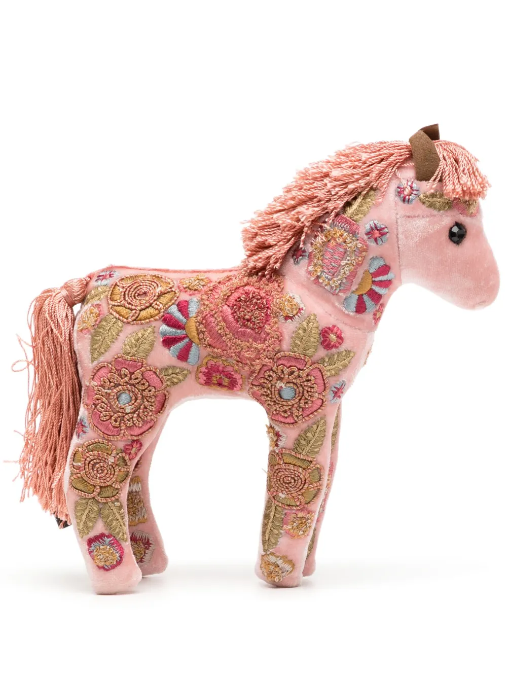 Anke Drechsel Horse Embroidered Soft Toy In Pink