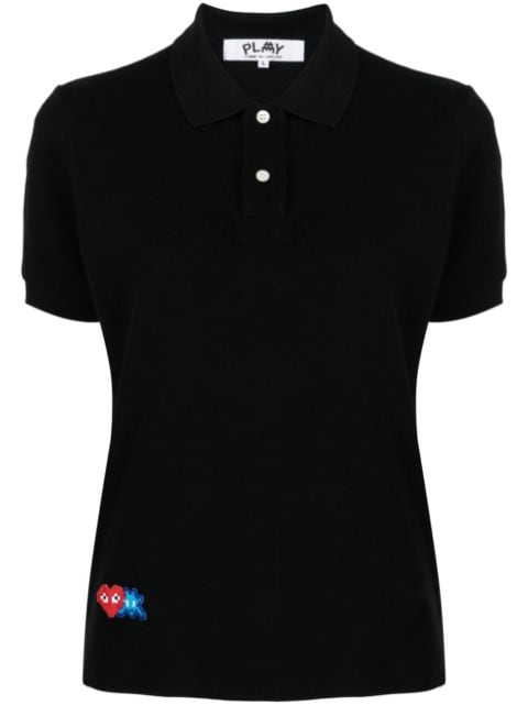 Comme Des Garçons Play x Invader pixelated-heart polo shirt