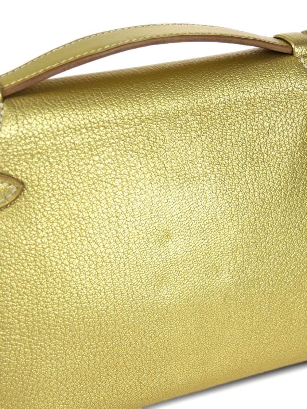 Pre-owned Hermes 2005  Kelly Cut Clutch In Gold