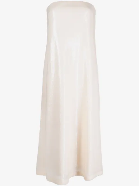 Rokh  shimmer semi-sheer midi dress