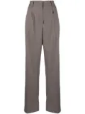 Rokh pressed-crease tailored trousers - Grey