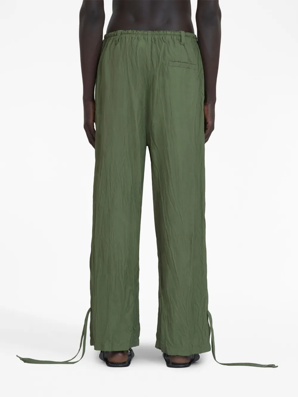 Marni Logo-print Wide-leg Trousers In 00v66