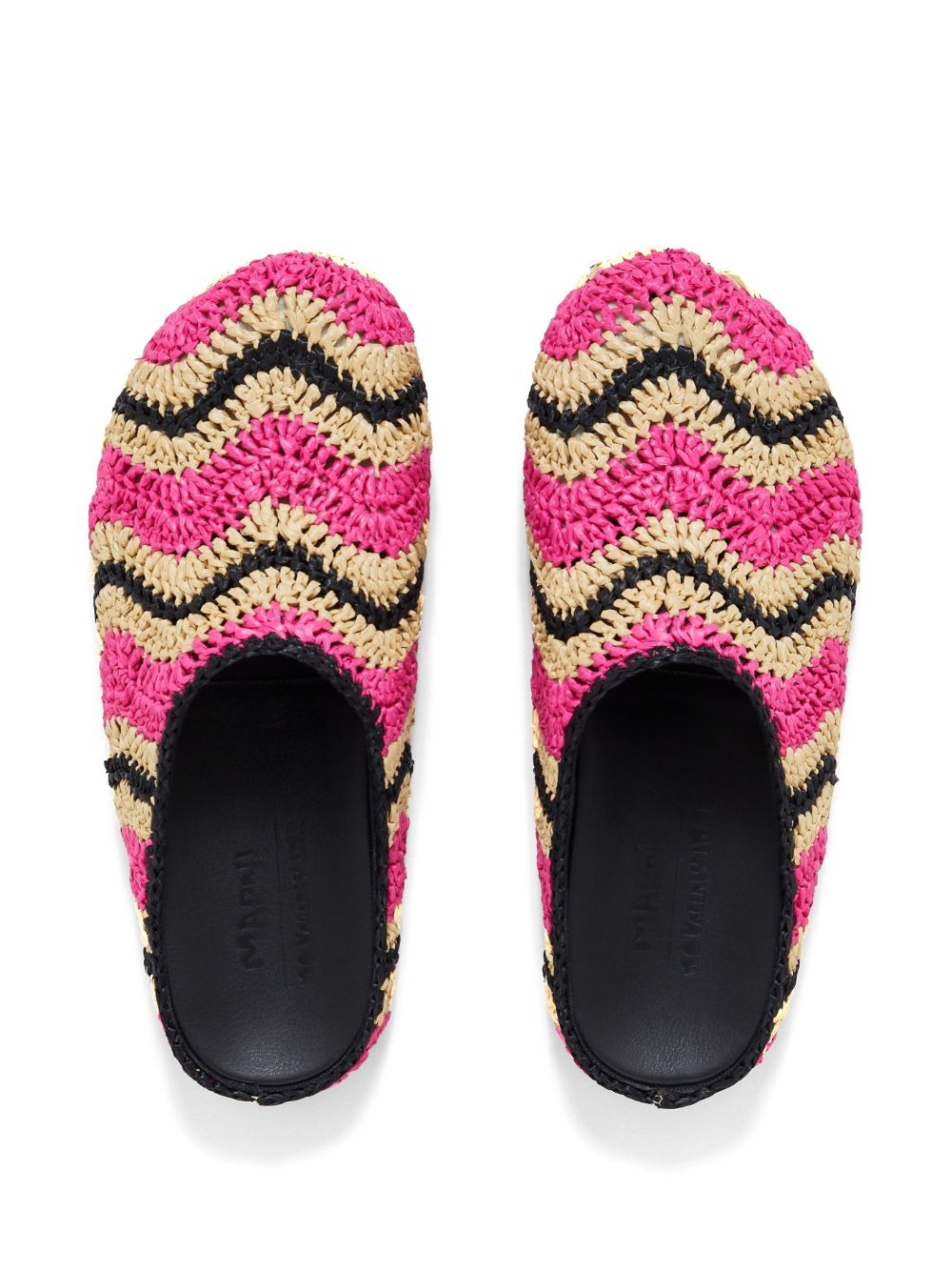 Shop Marni Sabot Woven Slip-on Mules In Pink