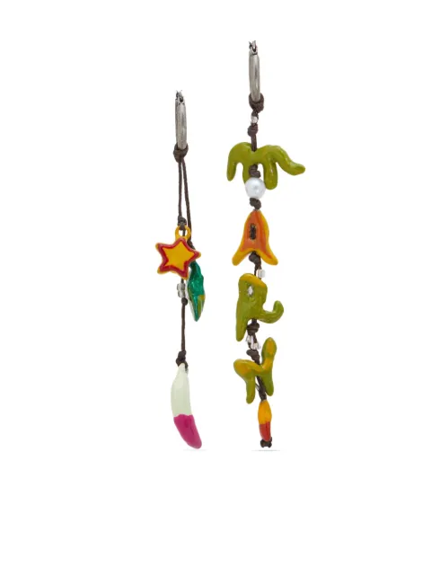 Marni logo-detail pendant earrings