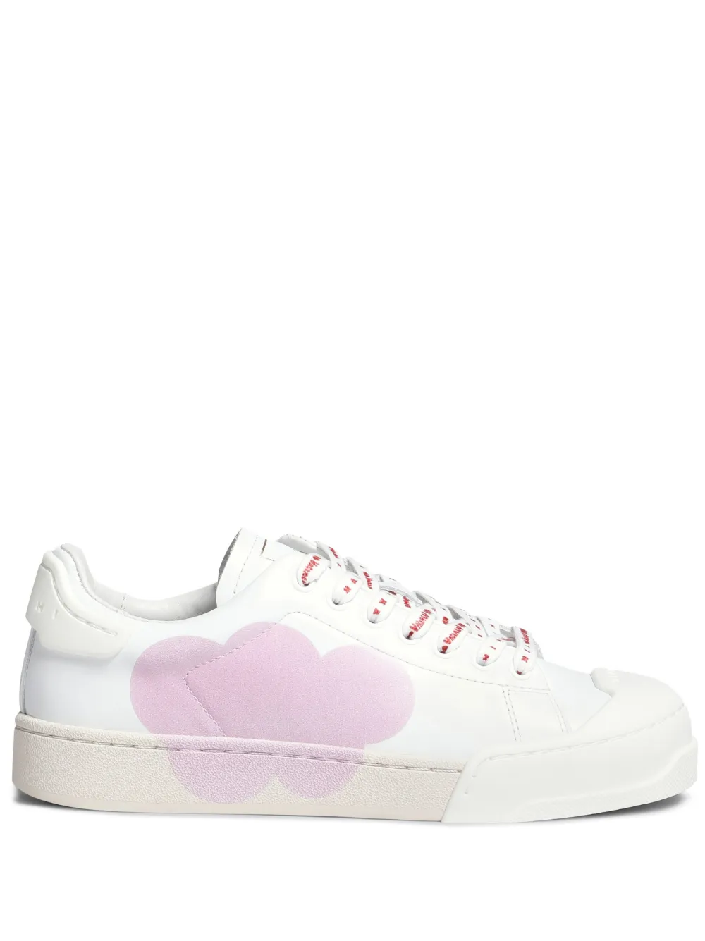 Marni Graphic-print Low Top Sneakers In White