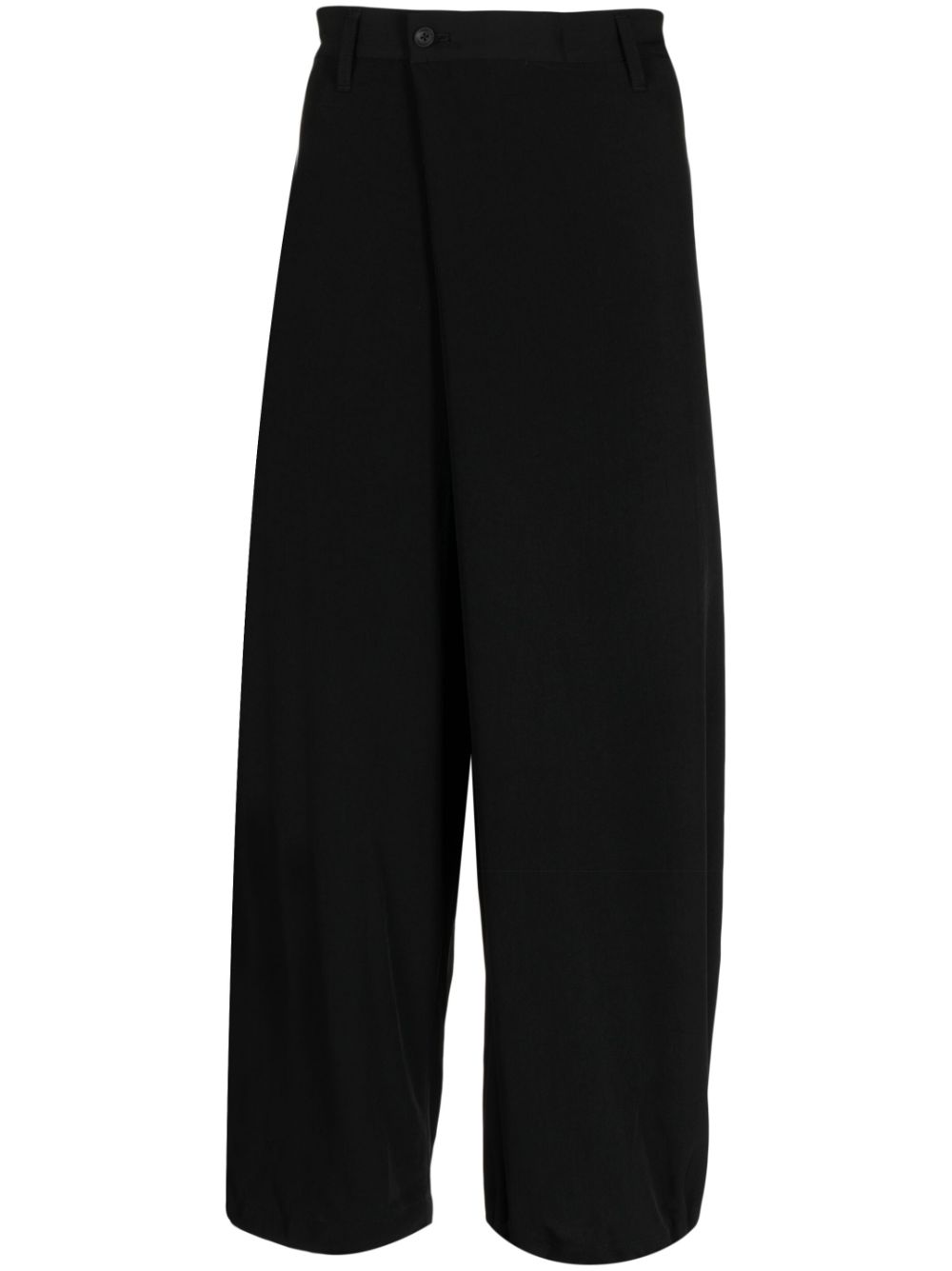 Yohji Yamamoto Asymmetric Cropped Trousers - Farfetch