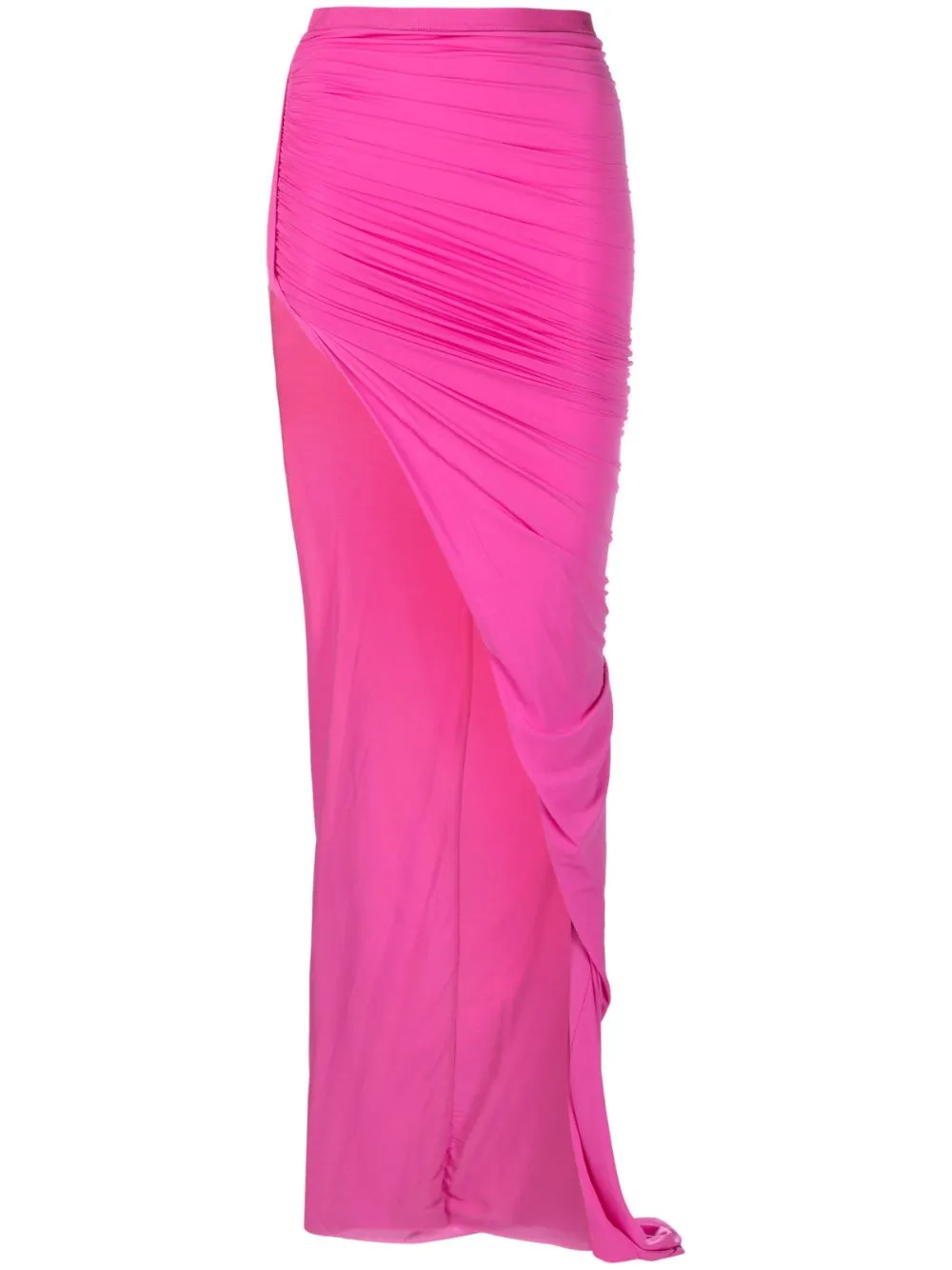 Rick Owens Asymmetric Maxi Skirt In Pink