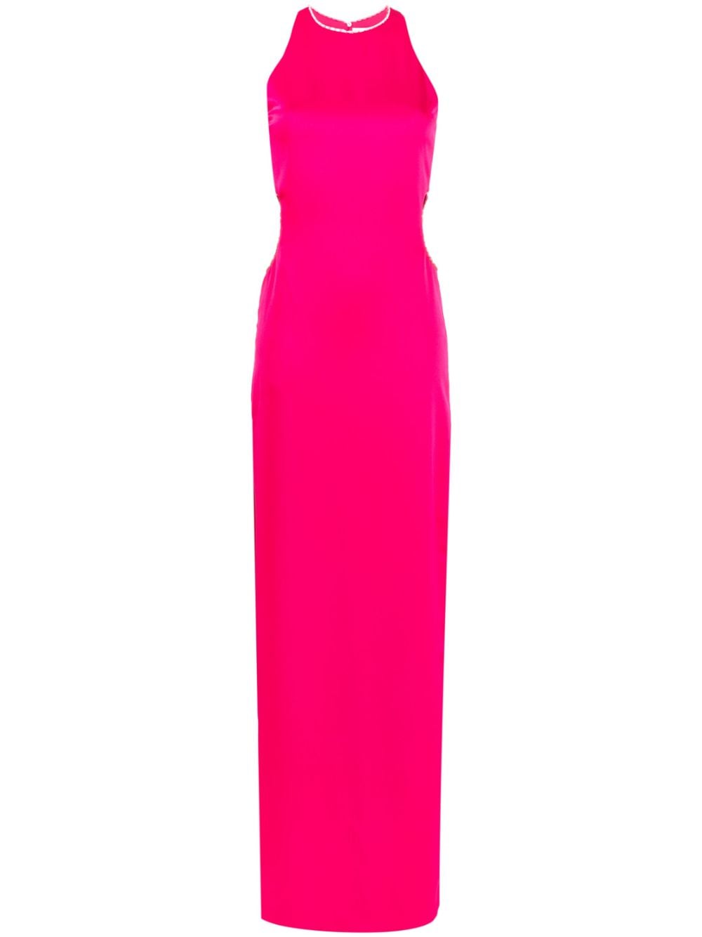 Genny Cut-out Detail Long Dress In Pink