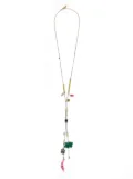 Marni bead-detail charm necklace - Black