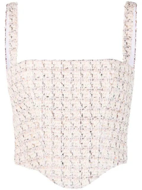 Faith Connexion tweed corset-style top